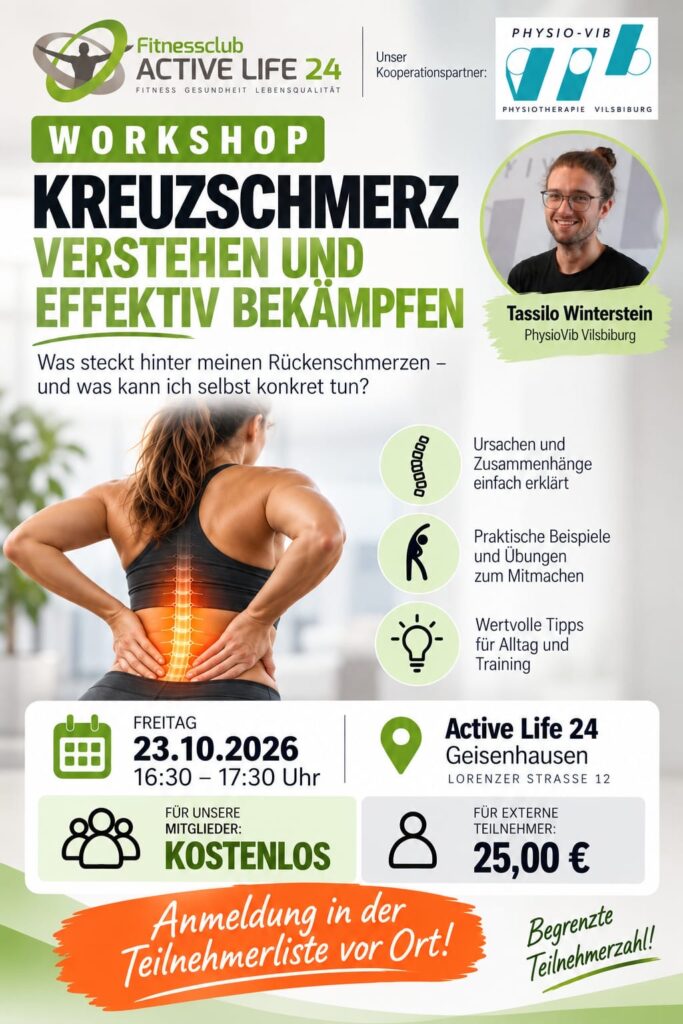 Workshop Kreuzschmerz Verstehen und effektiv bekämpfen