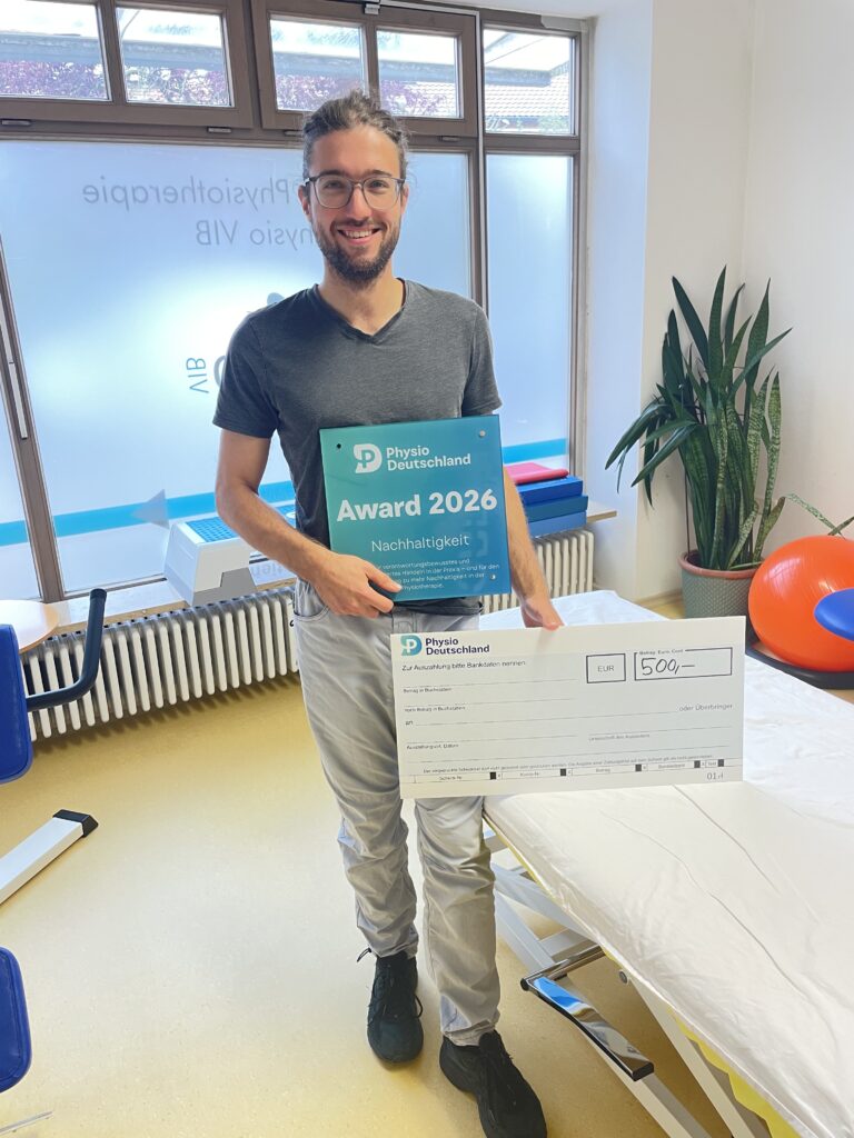 PhysioVib gewinnt den Nachhaltigkeitsaward 2026 in Augsburg, Tassilo